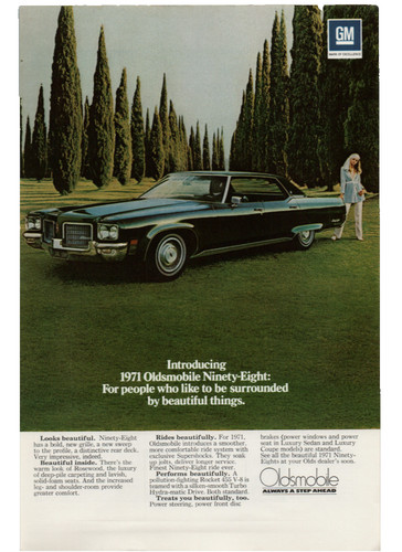 Vtg 1971 oldsmobile ninety - vtg,